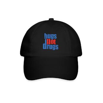 Des câlins au lieu de drogues - Casquette classique - noir/noir - Devant