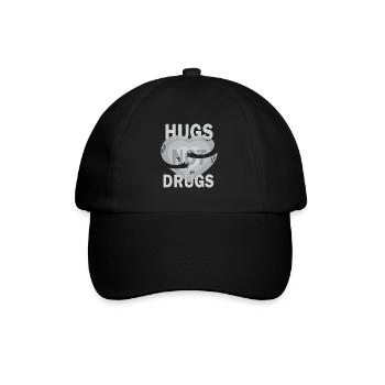Des câlins au lieu de drogues - Casquette classique - noir/noir - Devant