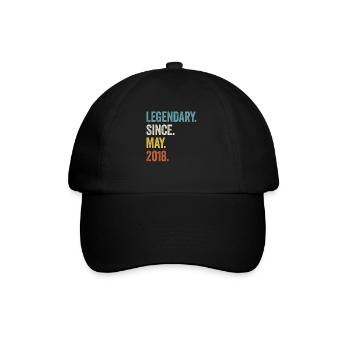5 Years Old Legendary Since May 2018 5th Birthday - Baseball Cap - black/black - Front