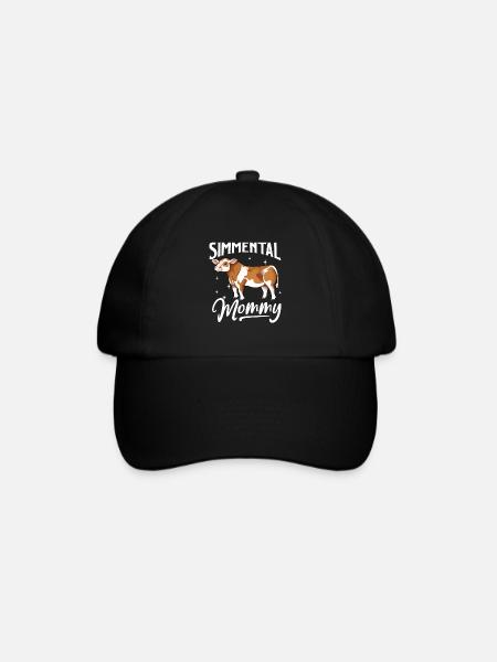 Simmental Mommy - Simmental Rind - Baseballkappe - Schwarz/Schwarz