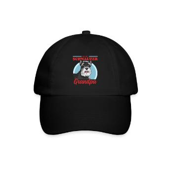 Zwergschnauzer Grandpa Schnauzer Hunde Geschenk - Baseballkappe - Schwarz/Schwarz - Vorne