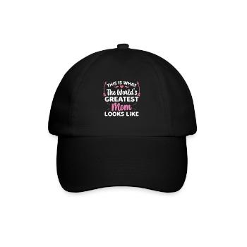 This is what the best mom in the world looks like - Baseball Cap - black/black - Front