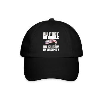 Au Rugby On Assume Humour Supporter De Rugby - Casquette classique - noir/noir - Devant