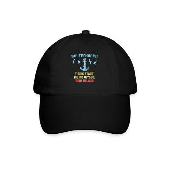 Boltenhagen Sprüche Boltenhagener Spruch - Baseballkappe - Schwarz/Schwarz - Vorne