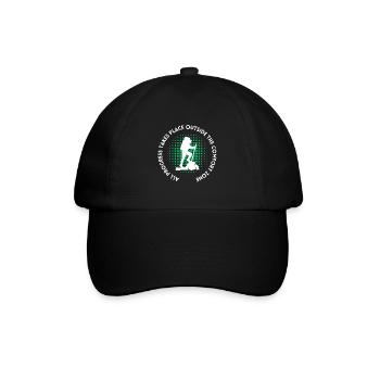 Hiking progress outside the comfort zone - Baseball Cap - black/black - Front