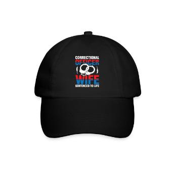 Correction Officer Wife für einen - Baseballkappe - Schwarz/Schwarz - Vorne