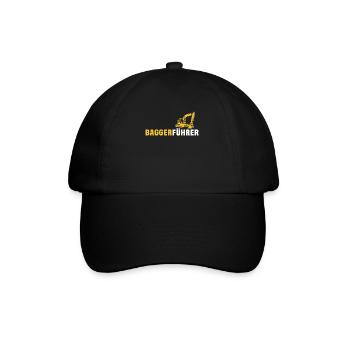 Bagger Ich Liebe Baggerfahrer - Baseballkappe - Schwarz/Schwarz - Vorne