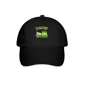 Lawn mower lawn jungle - Baseball Cap - black/black - Front