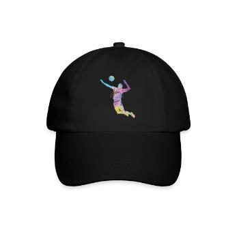 Volleyball players children beach volleyball - Baseball Cap - black/black - Front