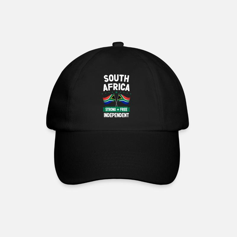 Südafrika - Baseballkappe - Schwarz/Schwarz