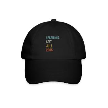 18 Birthday 18 Years Legendary Since July 2005 - Baseball Cap - black/black - Front