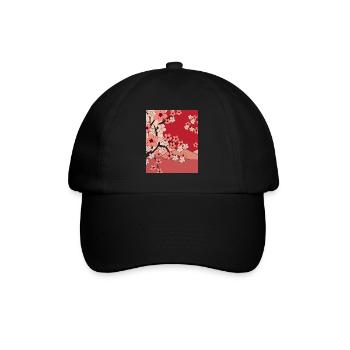 Japonais Sakura Nature Cadeau Fleurs de cerisier - Casquette classique - noir/noir - Devant