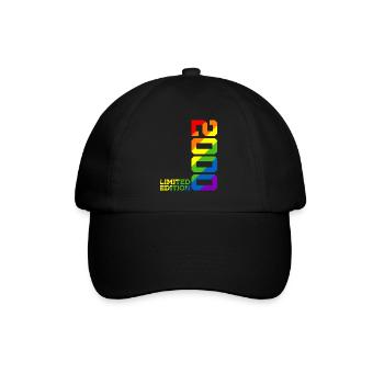 LGBTQ 2000 REGENBOGEN QUEER 25. GEBURTSTAG PRIDE - Baseballkappe - Schwarz/Schwarz - Vorne