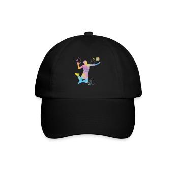 Volleyball players children beach volleyball - Baseball Cap - black/black - Front