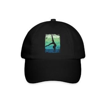 Gymnaste Gymnaste Gymnastique Rythmique Rétro - Casquette classique - noir/noir - Devant