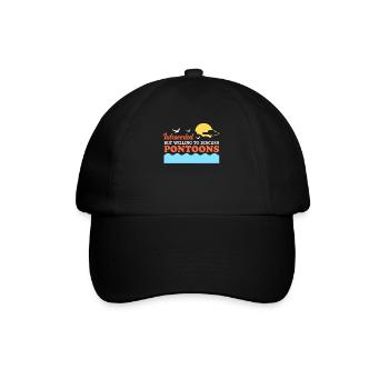 Pontoon Pontoon Boat Captain Gift - Baseball Cap - black/black - Front