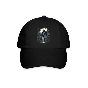 Gorilla Monkey Animal Baby Cub Monkey Gorillas - Baseball Cap - black/black - Front