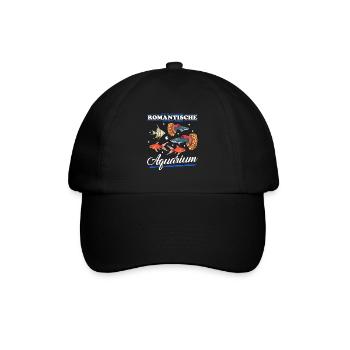 Aquarium Aquarianer Zierfisch Aquaristik Geschenk - Baseballkappe - Schwarz/Schwarz - Vorne