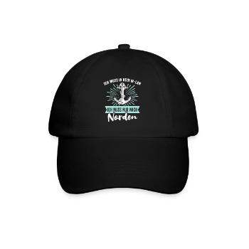 Norden Urlaub Nordener - Baseballkappe - Schwarz/Schwarz - Vorne