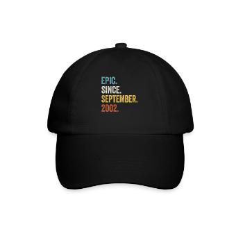 21 Years Old Epic Since September 2002 21st - Baseball Cap - black/black - Front