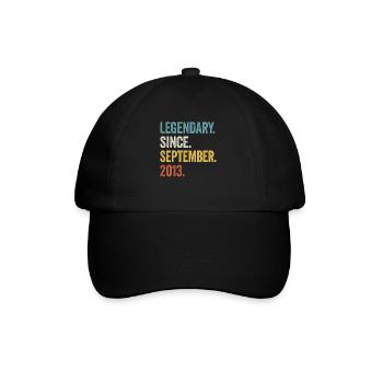 10e anniversaire 10 ans légendaires depuis septembre - Casquette classique - noir/noir - Devant