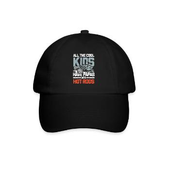 All The Cool Kids Have Papas With Hot Rods - Baseballkappe - Schwarz/Schwarz - Vorne