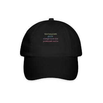 Les filles les plus heureuses ont les plus jolies - Casquette classique - noir/noir - Devant