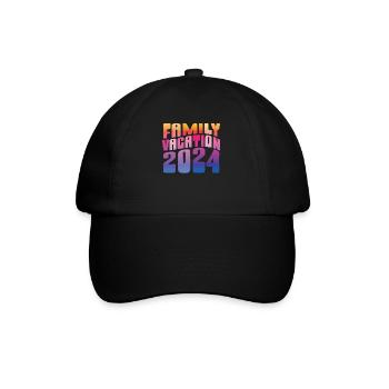 Family Trip 2024 Family Vacation - Baseball Cap - black/black - Front