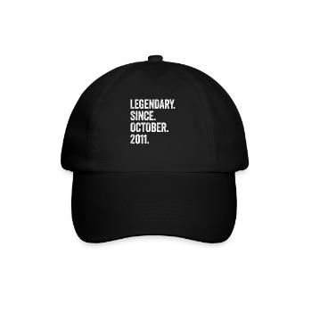 12e anniversaire 12 ans Légendaire depuis octobre - Casquette classique - noir/noir - Devant