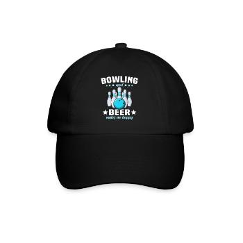 Bowling Bowler - Baseballkappe - Schwarz/Schwarz - Vorne