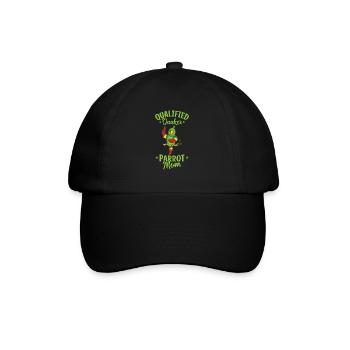 Qualified Quaker Parrot Mom Animal Bird - Baseball Cap - black/black - Front