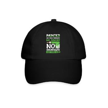 Painter No Rich Parents No Favors No Shortcuts - Baseballkappe - Schwarz/Schwarz - Vorne