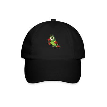 Perroquet debout sur un oiseau - Casquette classique - noir/noir - Devant