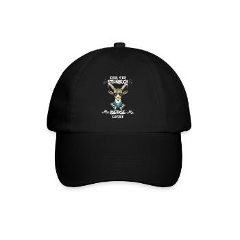 Nur ein Steinbock der die Berge liebt Sternzeichen - Baseballkappe - Schwarz/Schwarz - Vorne