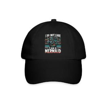 Meerjungfrau Fabel Meerjungfrauen Märchen - Baseballkappe - Schwarz/Schwarz - Vorne