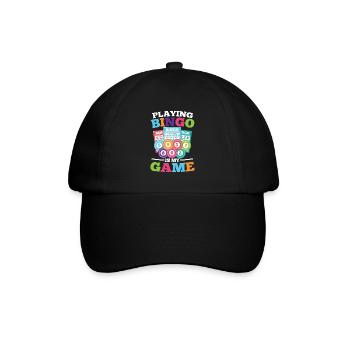 Playing Bingo Is My Game für einen Bingo Spieler - Baseballkappe - Schwarz/Schwarz - Vorne