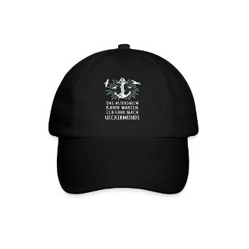 Ueckermünde Sprüche - Baseballkappe - Schwarz/Schwarz - Vorne