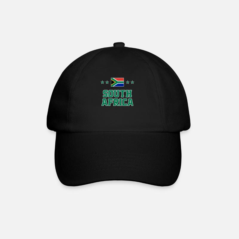 Südafrika - Baseballkappe - Schwarz/Schwarz