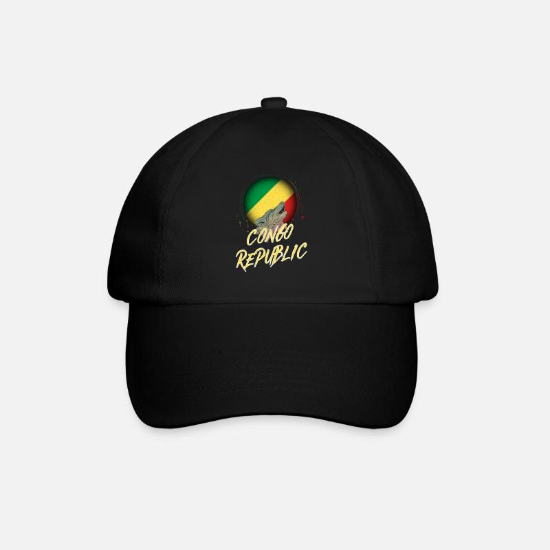 République du Congo - Casquette classique - noir/noir