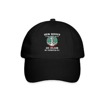 Lustige Norden Sprüche - Baseballkappe - Schwarz/Schwarz - Vorne