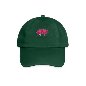 Cute Red Cabbage Couple Hugging Red Cabbage Lovers - Baseballkappe - Flaschengrün - Vorne