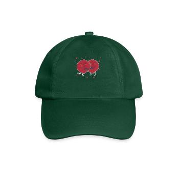 Mignon Oignon Rouge Couple Étreindre Oignon Rouge Légume - Casquette classique - vert bouteille - Devant