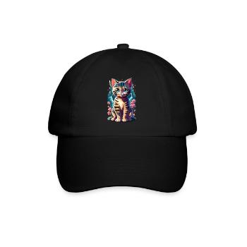 chaton kawaii mignon japon - Casquette classique - noir/noir - Devant