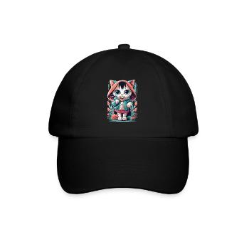 chaton kawaii mignon japon - Casquette classique - noir/noir - Devant