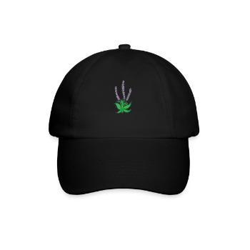 Pflanze Lavendel Garten Duft Kräuter - Baseballkappe - Schwarz/Schwarz - Vorne