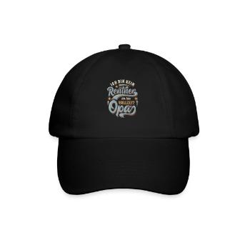 Ich bin kein Rentner ich bin Vollzeit Opa - Baseballkappe - Schwarz/Schwarz - Vorne
