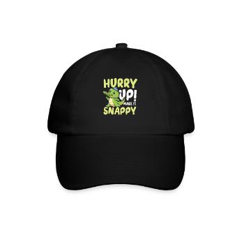 Make It Snappy Krokodil Alligator für Krokodil - Baseballkappe - Schwarz/Schwarz - Vorne