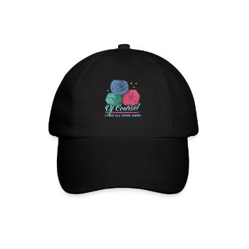 Crochet au Crochet | Crochet Crochet Cadeau - Casquette classique - noir/noir - Devant