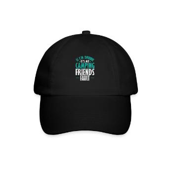 Si je suis saoul, c’est la faute de mes amis de camping - Casquette classique - noir/noir - Devant