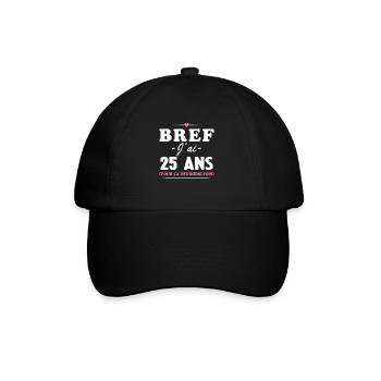 50 ans Anniversaire 25 ans Pour La Deuxième Fois - Casquette classique - noir/noir - Devant